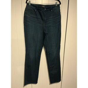 NYDJ Marilyn Straight Leg Dark Wash Denim Jeans Women's Size 12